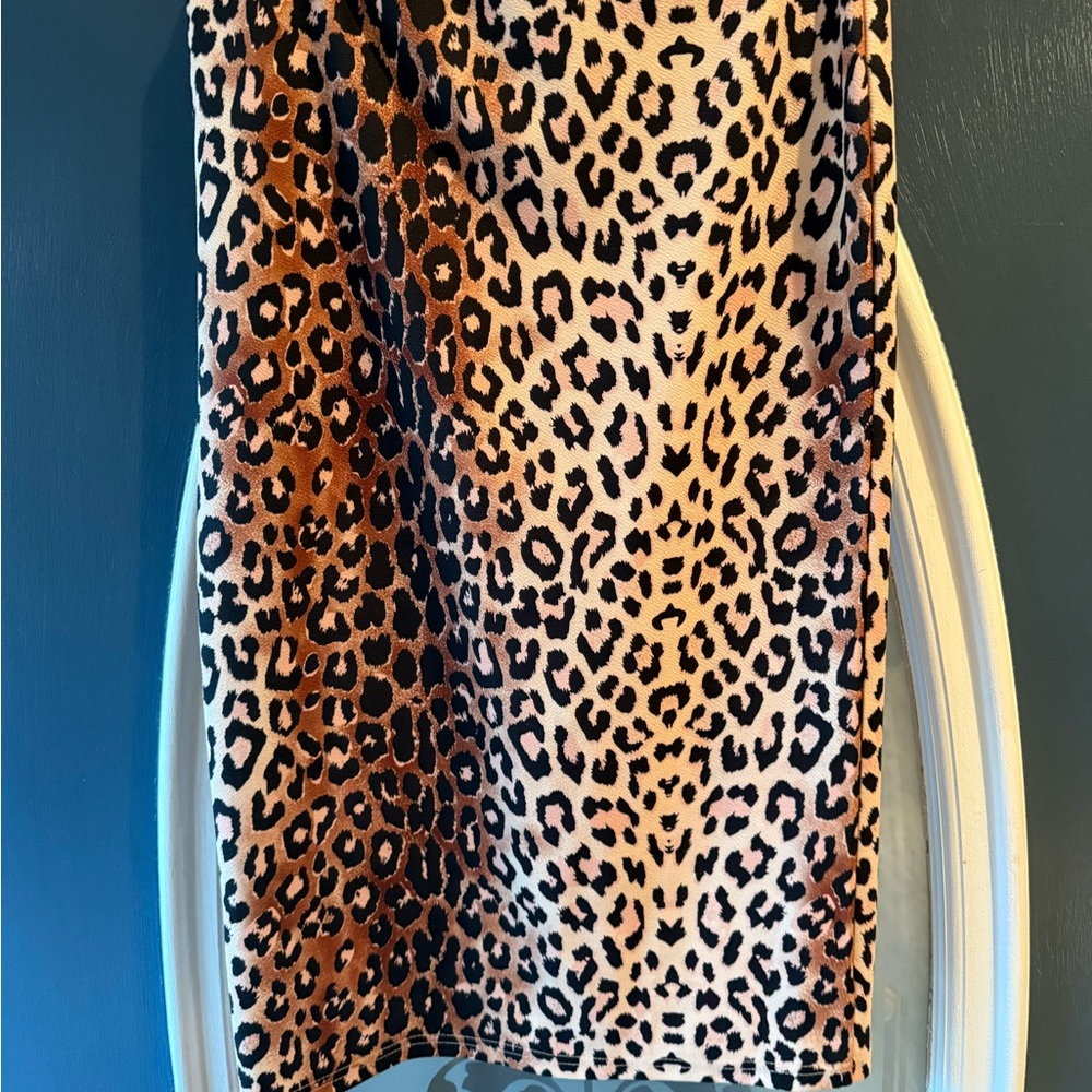 SHEIN Leopard Print Pencil Skirt - Brown and Black